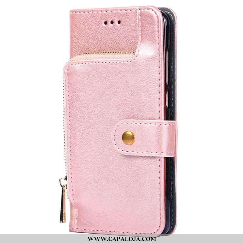 Capa Flip Para Sony Xperia 5 IV Porta-moedas Com Zíper