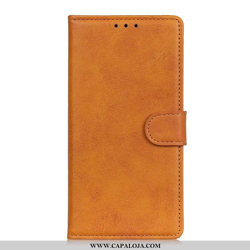 Capa Flip Para Sony Xperia Pro-I Efeito De Couro Fosco Retrô