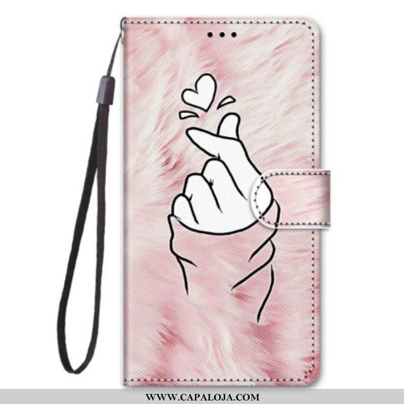 Capa Flip Para Xiaomi 12 / 12X Dedo Coração