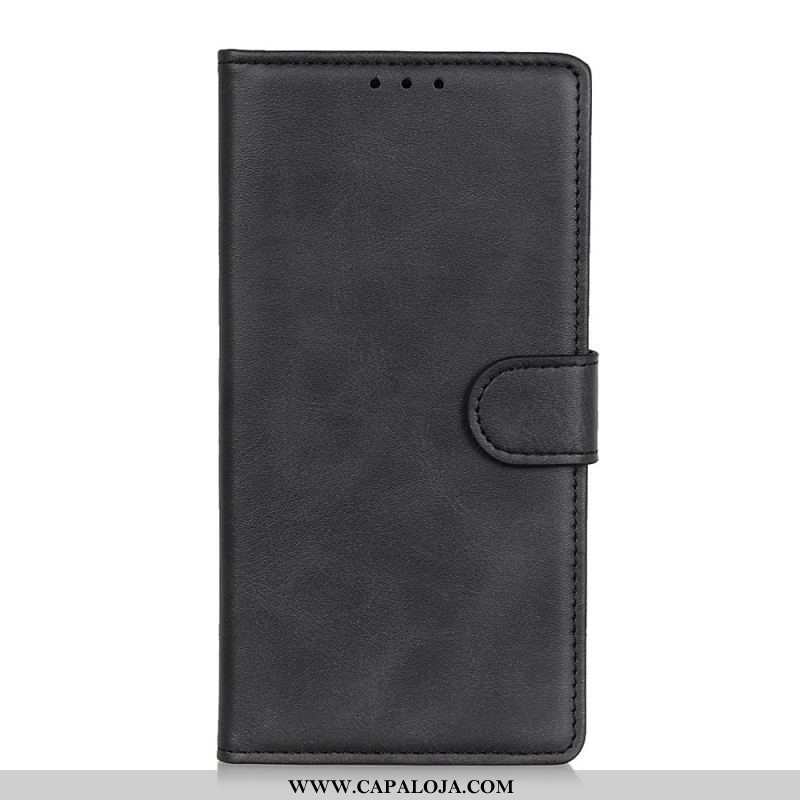 Capa Flip Para Xiaomi 12 / 12X Efeito De Couro Fosco Retrô