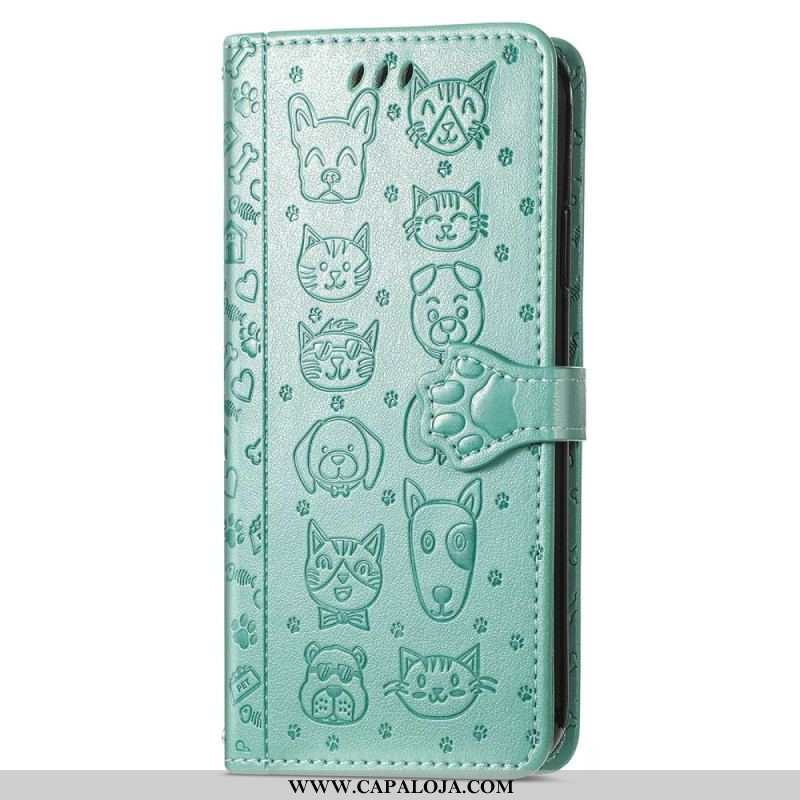 Capa Flip Para Xiaomi 12 Lite Animais Animados