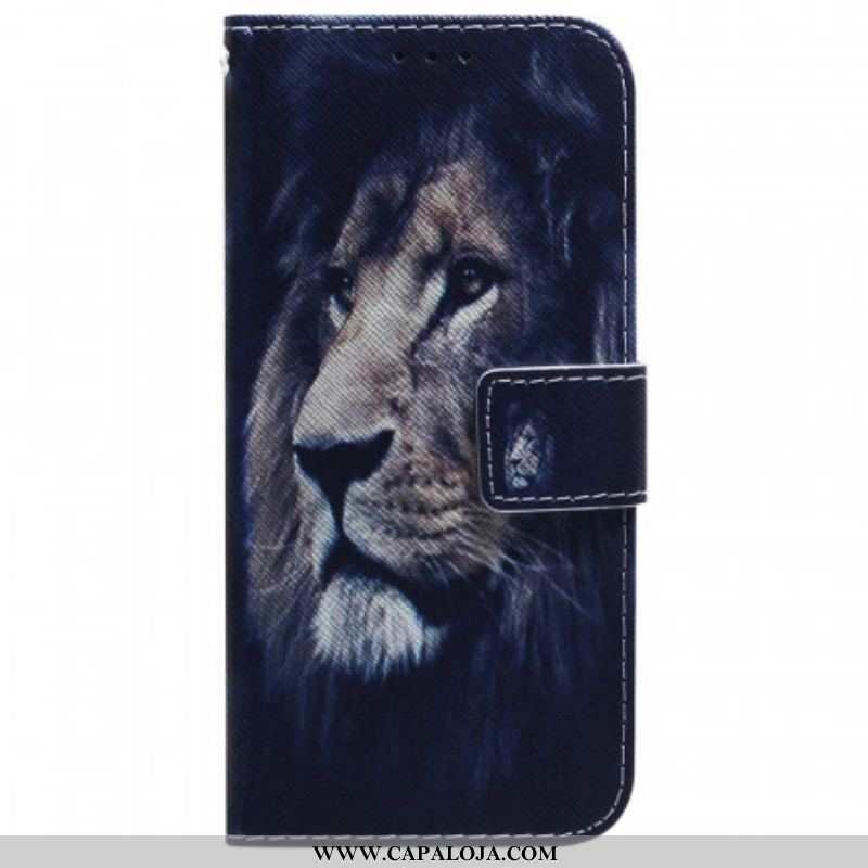 Capa Flip Para Xiaomi 12 Pro Leão