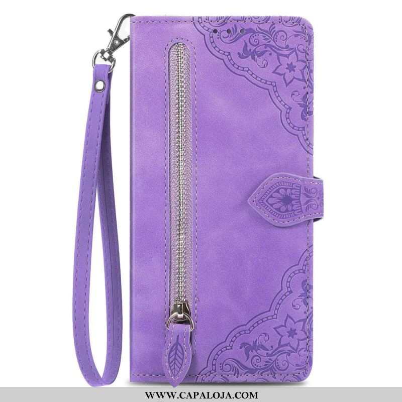 Capa Flip Para Xiaomi 12T / 12T Pro Bolsa Frontal Flores