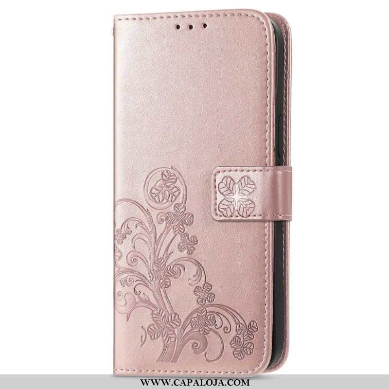 Capa Flip Para Xiaomi 12T / 12T Pro De Cordão Flores De Alças Pequenas