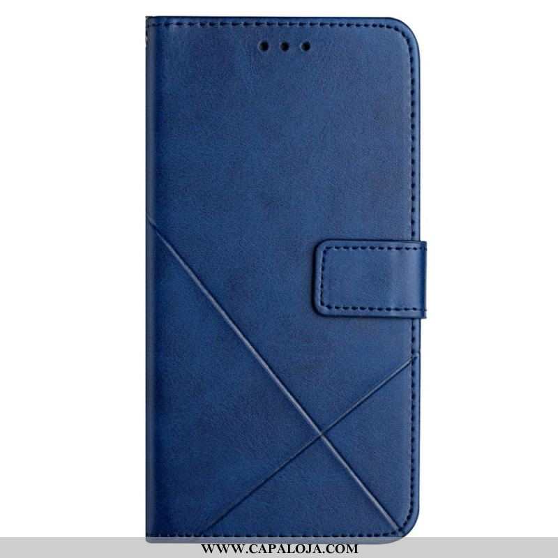 Capa Flip Para Xiaomi 12T / 12T Pro Estilo X Design Geo Couro