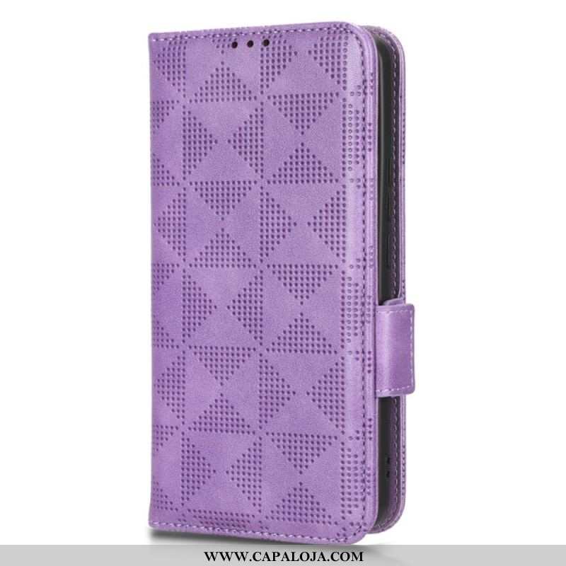 Capa Flip Para Xiaomi 12T / 12T Pro Triângulos Estilo Retrô