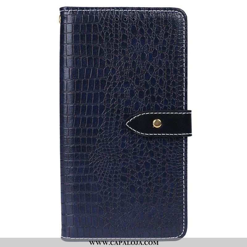 Capa Flip Para Xiaomi 13 Crocodilo Idewei