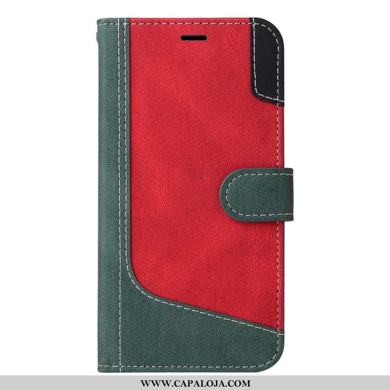 Capa Flip Para Xiaomi 13 Pro De Cordão Cinta Tricolor