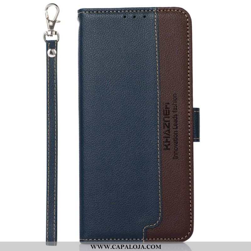 Capa Flip Para Xiaomi 13 Pro Estilo Lichia Rfid Khazneh