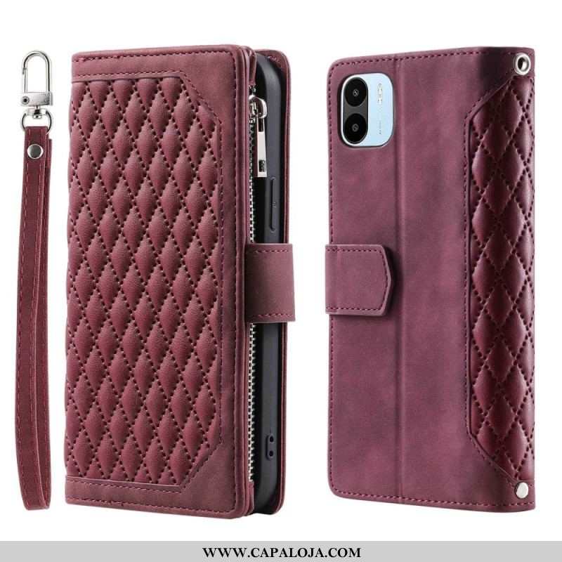 Capa Flip Para Xiaomi Redmi A1 Estilo Acolchoado