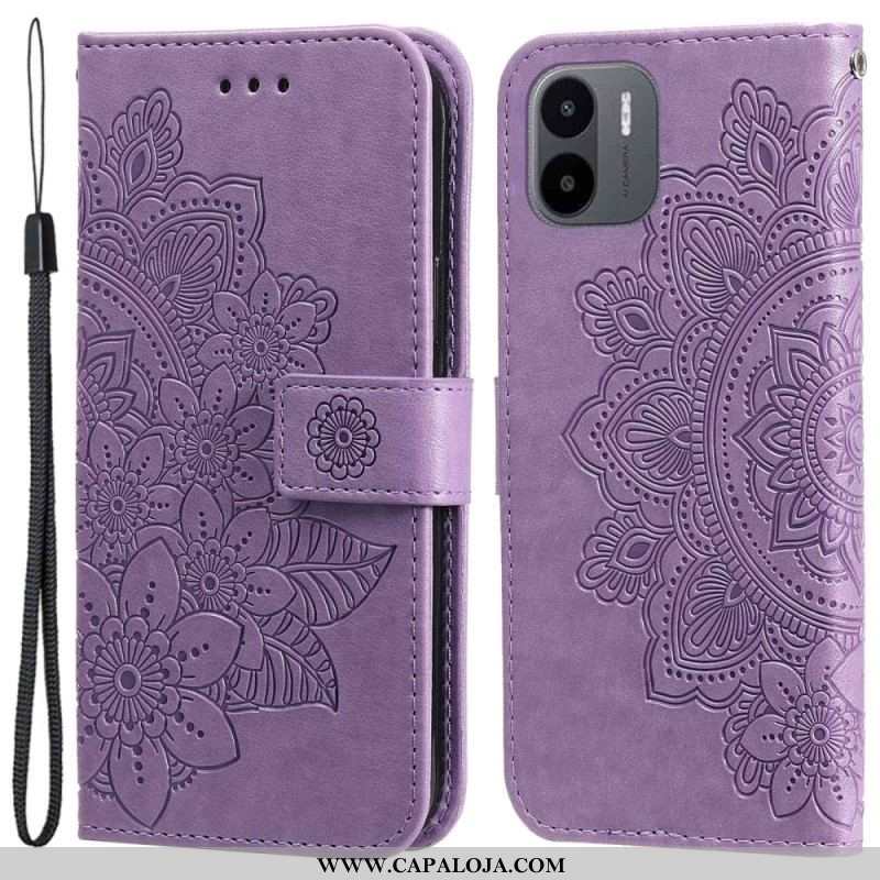 Capa Flip Para Xiaomi Redmi A1 Flor Mandala