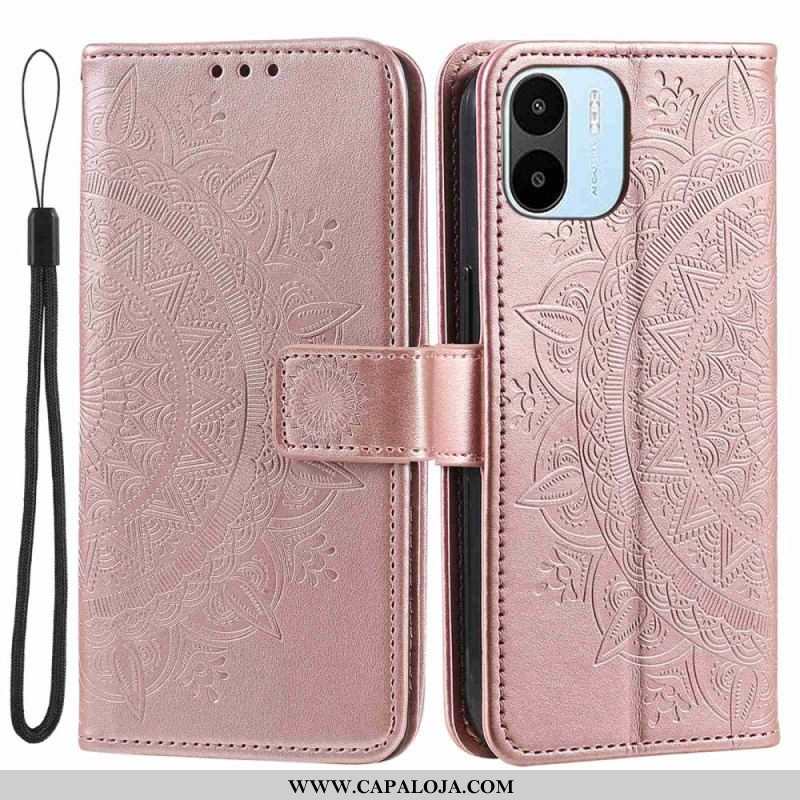 Capa Flip Para Xiaomi Redmi A1 Mandala Do Sol