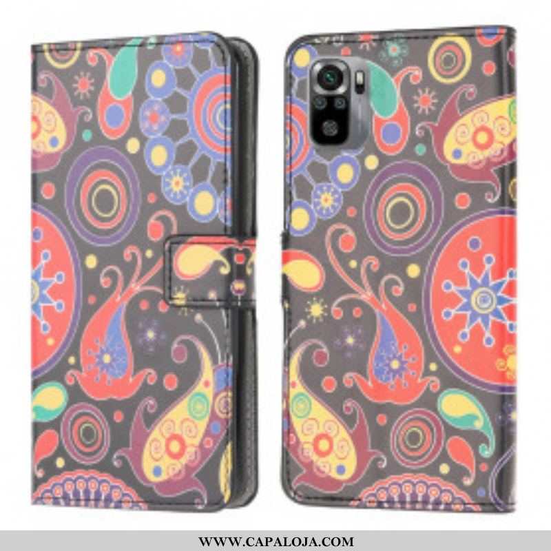 Capa Flip Para Xiaomi Redmi Note 10 / 10S Design Da Galáxia