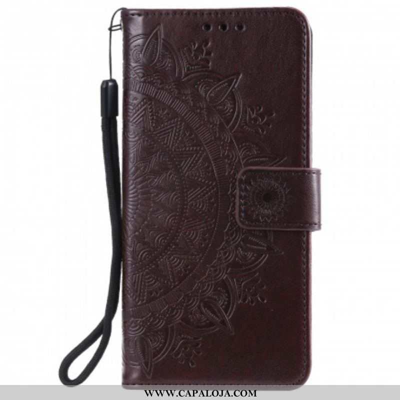 Capa Flip Para Xiaomi Redmi Note 10 / 10S Mandala Do Sol