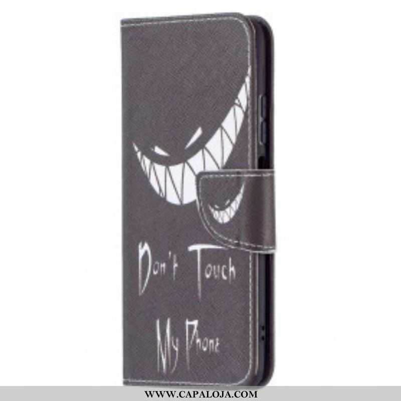 Capa Flip Para Xiaomi Redmi Note 10 / 10S Telefone Do Diabo