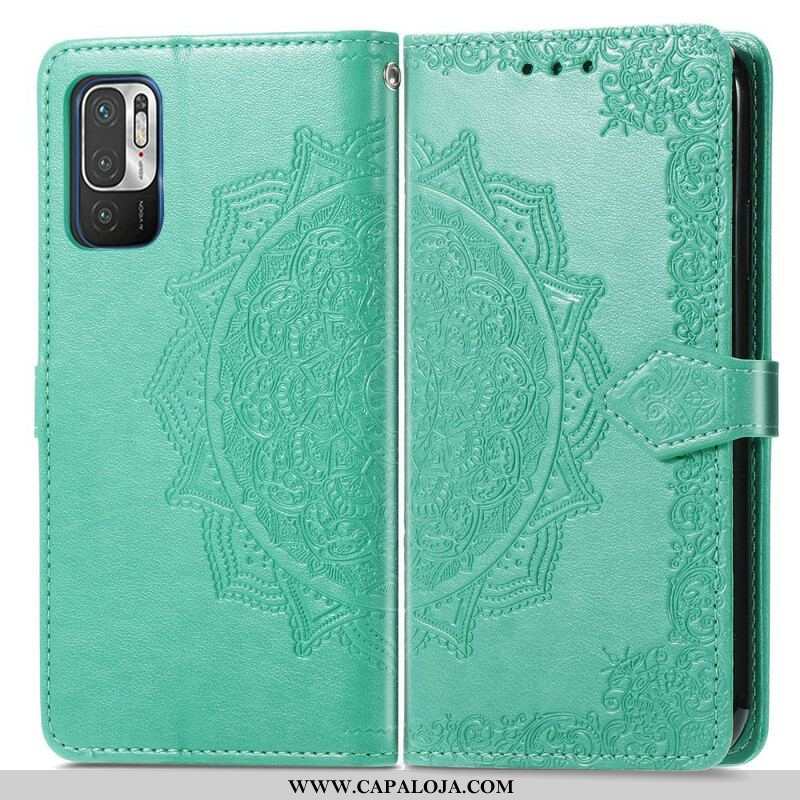 Capa Flip Para Xiaomi Redmi Note 10 5G Mandala Idade Média