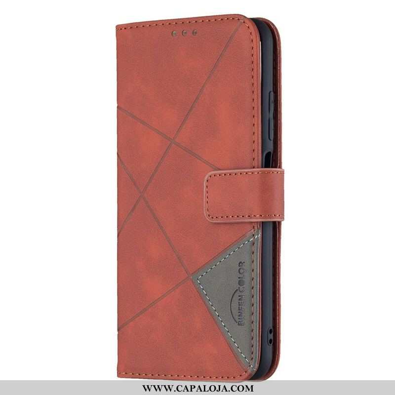 Capa Flip Para Xiaomi Redmi Note 10 5G Triângulos De Cores Binfen