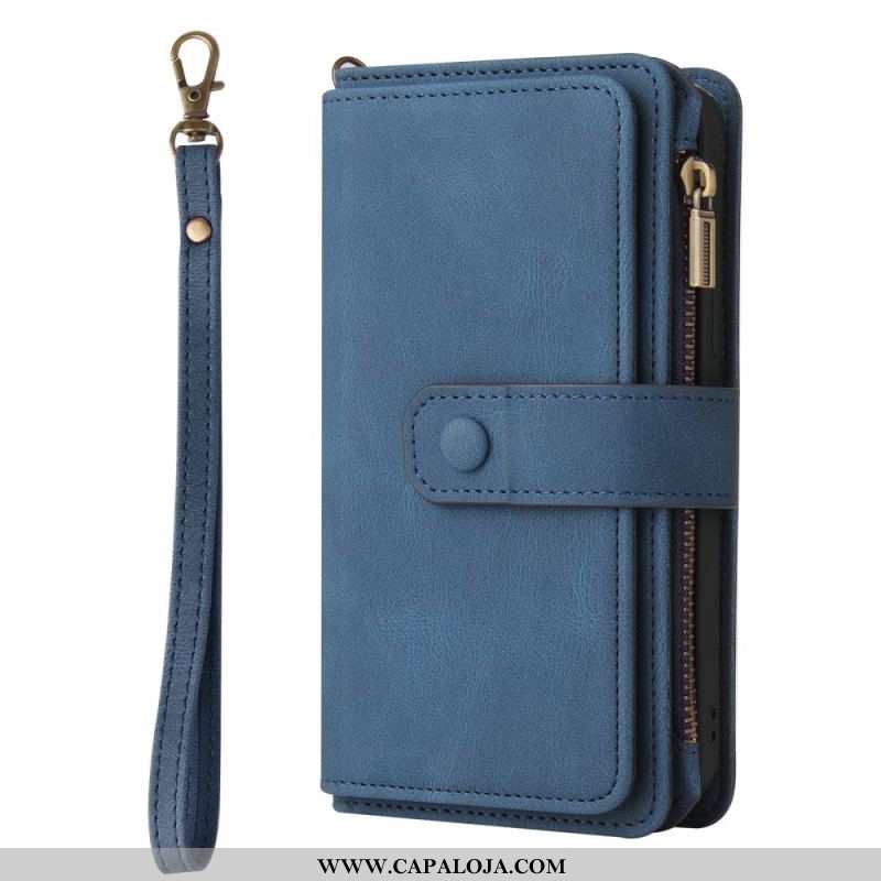 Capa Flip Para Xiaomi Redmi Note 10 Pro Titular Do Cartão Multifuncional