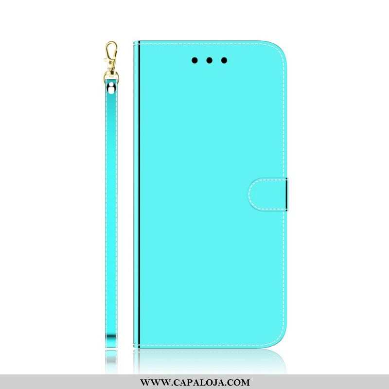 Capa Flip Para Xiaomi Redmi Note 11 / 11S Capa De Espelho De Couro Sintético