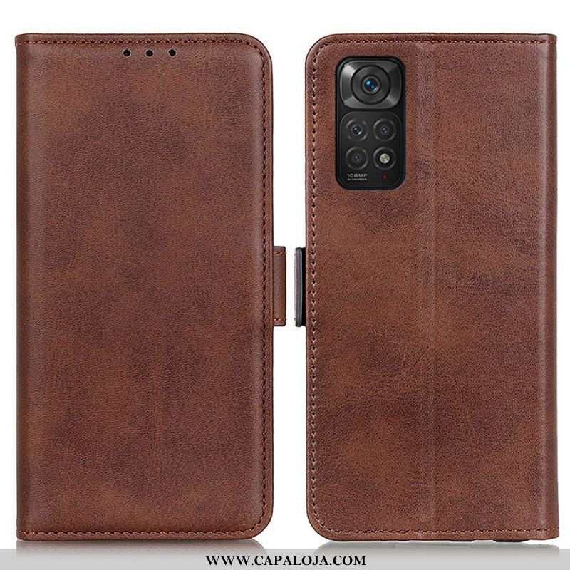 Capa Flip Para Xiaomi Redmi Note 11 / 11S De Couro Aba Dupla