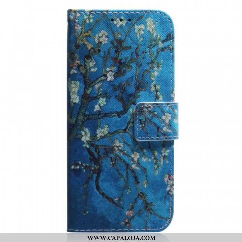 Capa Flip Para Xiaomi Redmi Note 11 / 11S Ramo De Árvore Florido