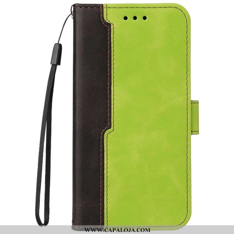 Capa Flip Para Xiaomi Redmi Note 11 Pro Plus 5G Dois Tons