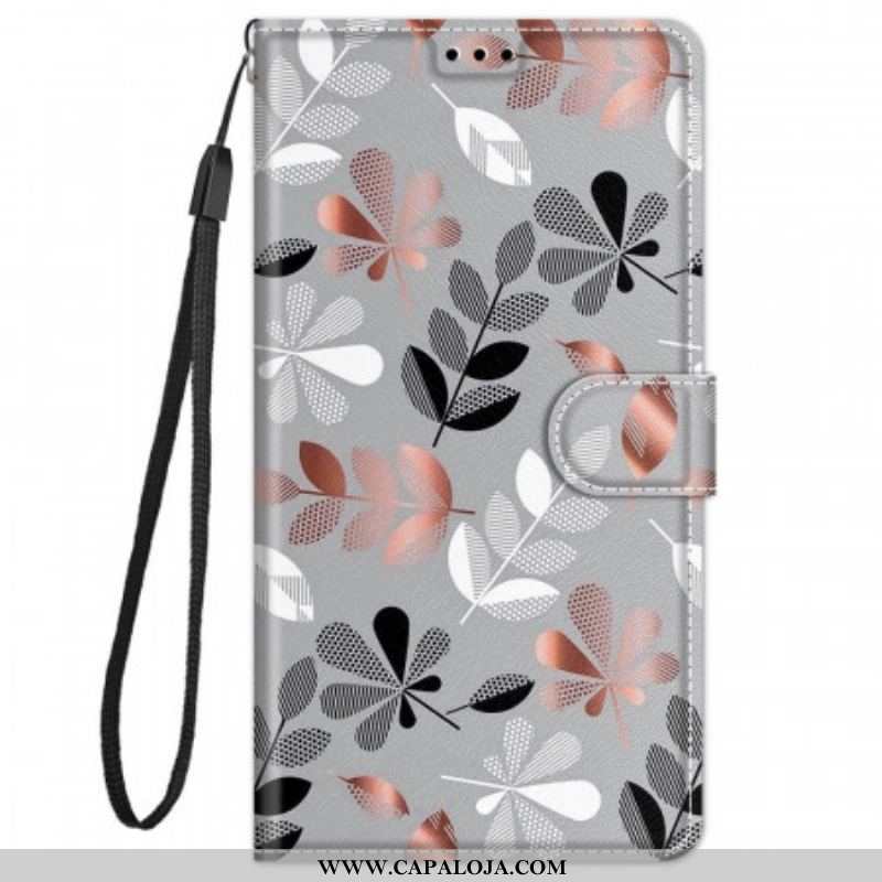 Capa Flip Para Xiaomi Redmi Note 11 Pro Plus 5G Lençóis Com Cordão