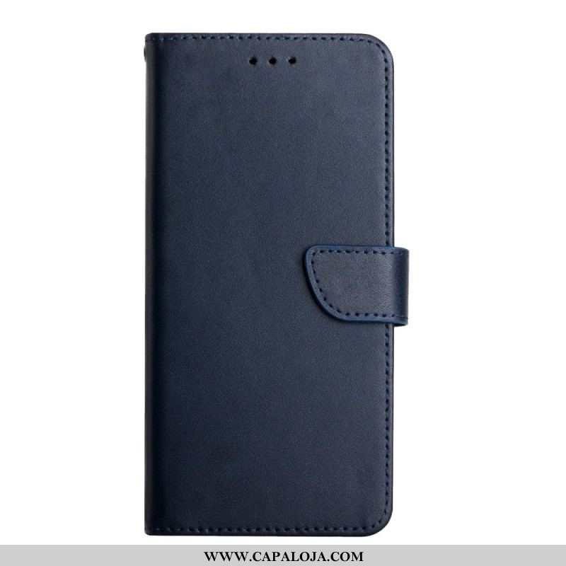 Capa Flip Para Xiaomi Redmi Note 12 4G Couro Napa Genuíno