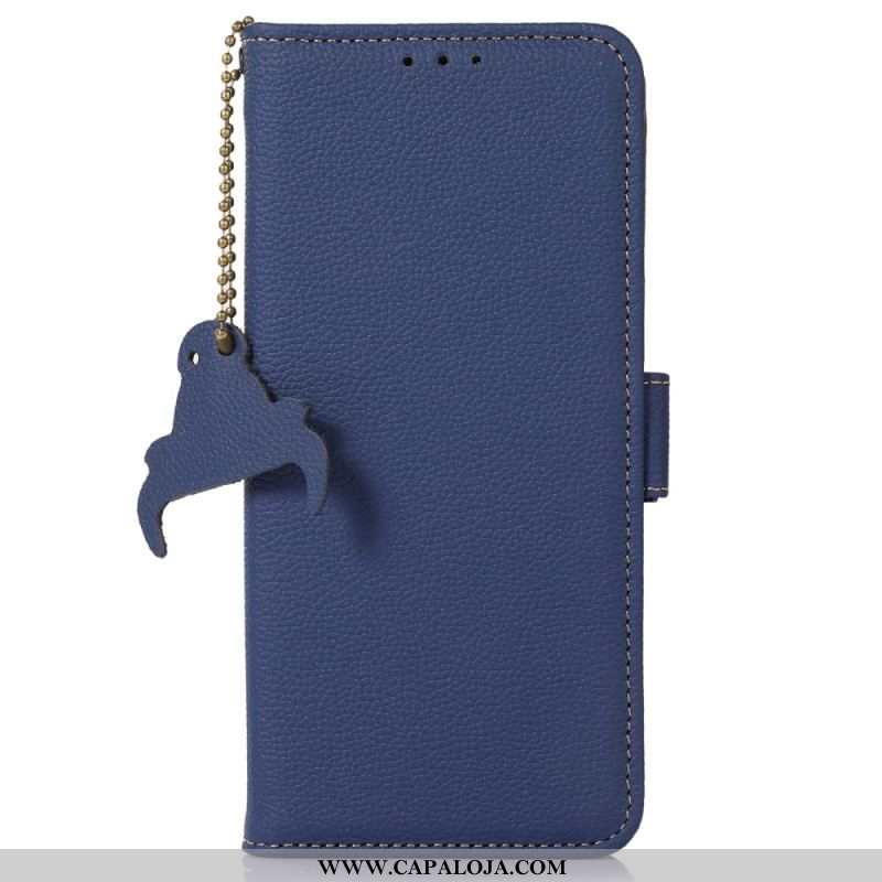 Capa Flip Para Xiaomi Redmi Note 12 4G Couro Texturizado Rfid Genuíno