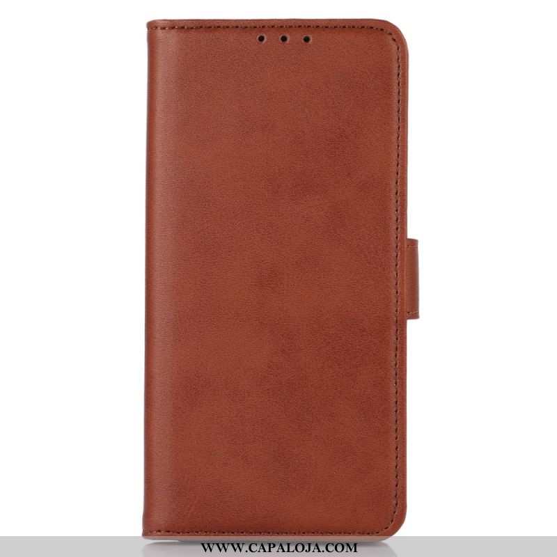 Capa Flip Para Xiaomi Redmi Note 12 4G Efeito Couro