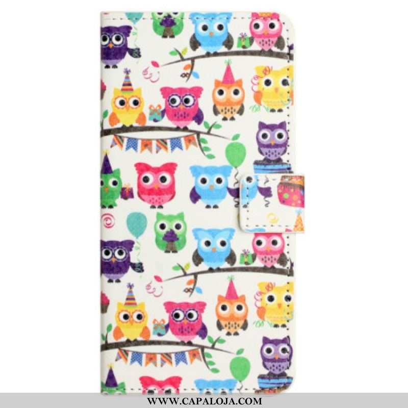 Capa Flip Para Xiaomi Redmi Note 12 4G Tribo Coruja