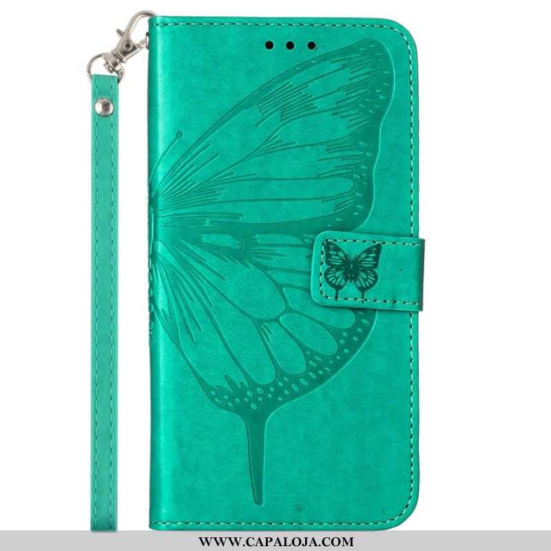 Capa Flip Para Xiaomi Redmi Note 12 5G Borboleta Floral