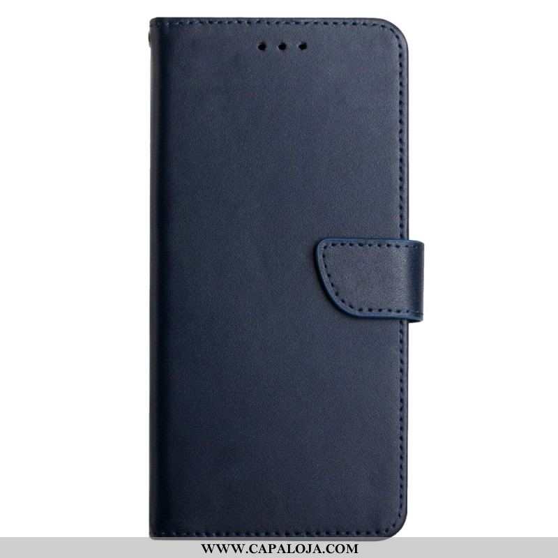 Capa Flip Para Xiaomi Redmi Note 12 5G Couro Napa Genuíno