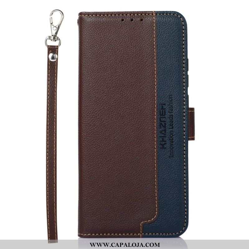 Capa Flip Para Xiaomi Redmi Note 12 Pro Estilo Lichia Rfid Khazneh