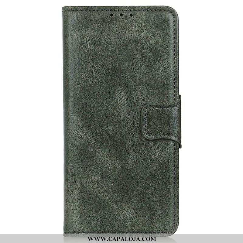 Capa Flip Para Xiaomi Redmi Note 12 Pro Fecho De Couro Estilo Reversível