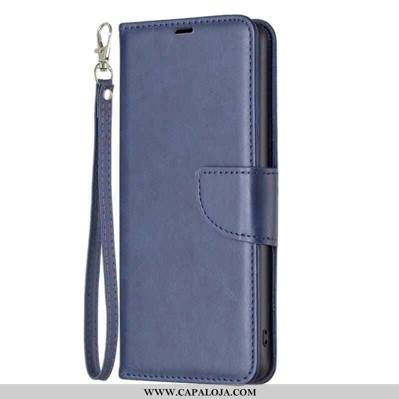 Capa Flip Para Xiaomi Redmi Note 12 Pro Fecho Oblíquo