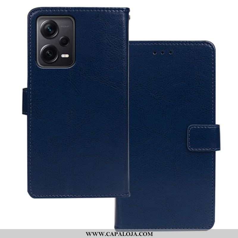 Capa Flip Para Xiaomi Redmi Note 12 Pro Plus Imitação De Couro Idewei