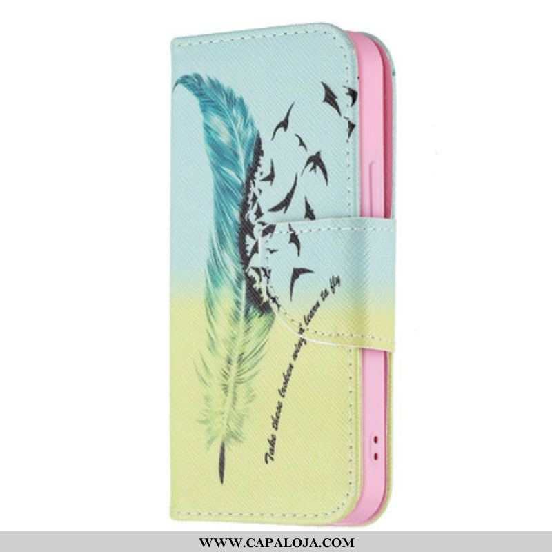 Capa Flip Para iPhone 13 Mini Aprender A Voar