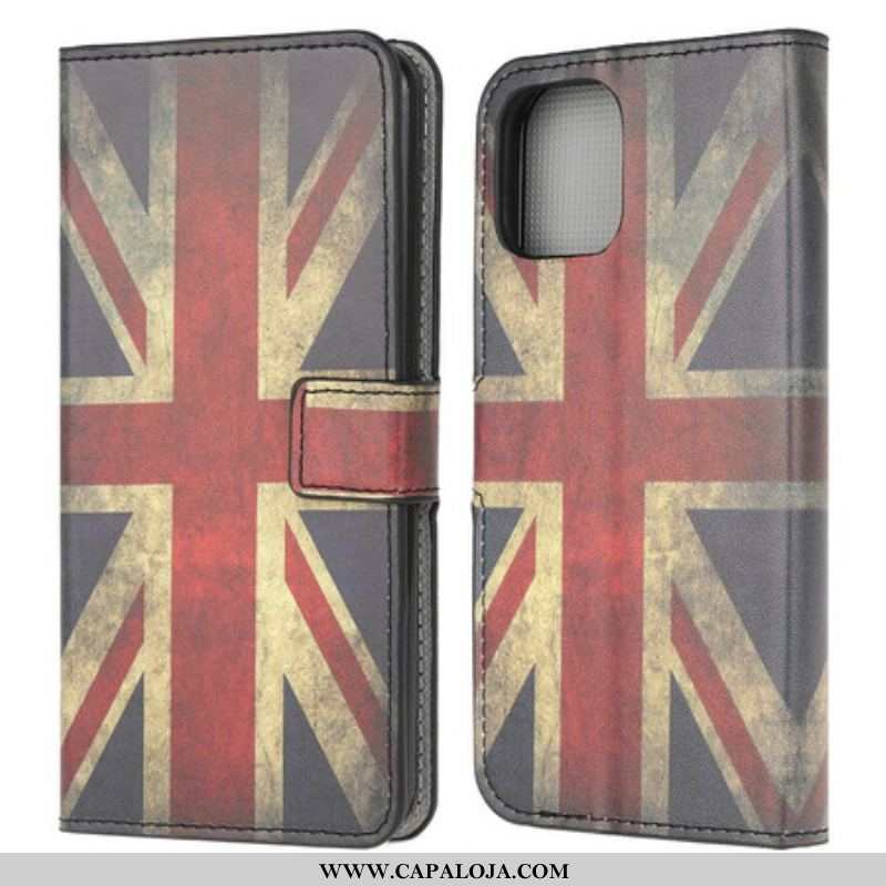 Capa Flip Para iPhone 13 Mini Bandeira Da Inglaterra