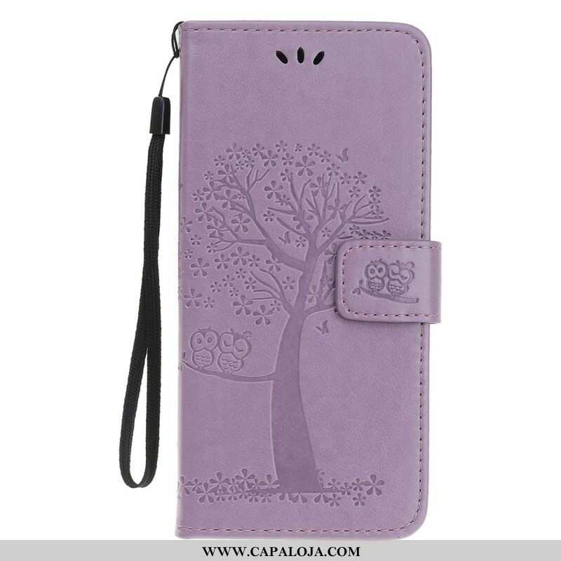 Capa Flip Para iPhone 13 Mini De Cordão Tanga E Corujas