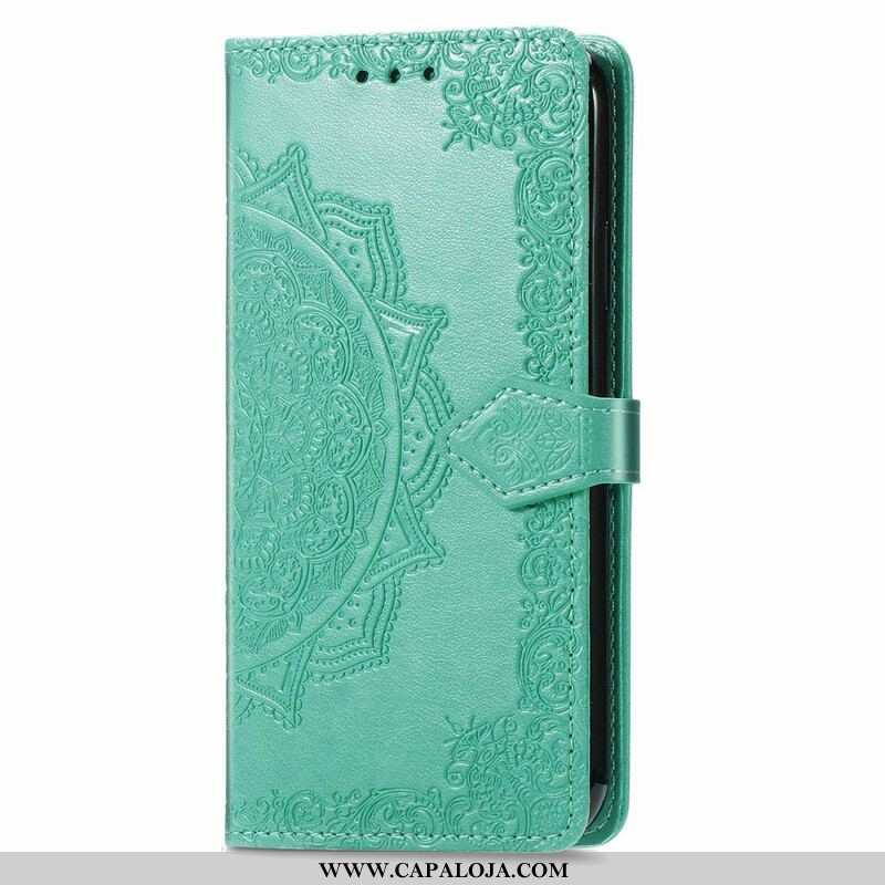 Capa Flip Para iPhone 13 Mini Mandala Idade Média