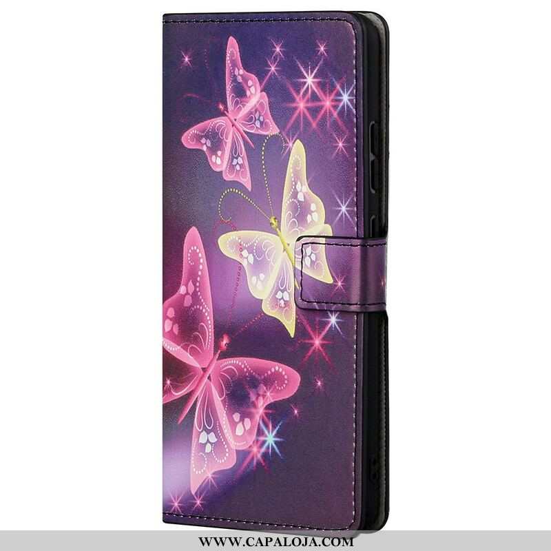 Capa Flip Para iPhone 13 Pro Max Borboletas Insanas