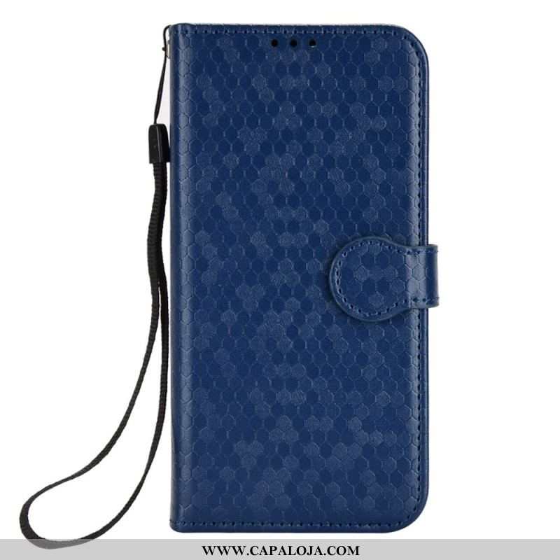 Capa Flip Para iPhone 14 De Cordão Padrão 3d Strappy