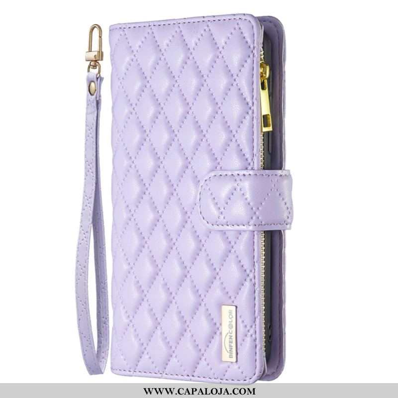 Capa Flip Para iPhone 15 Acolchoado Binfen Cor