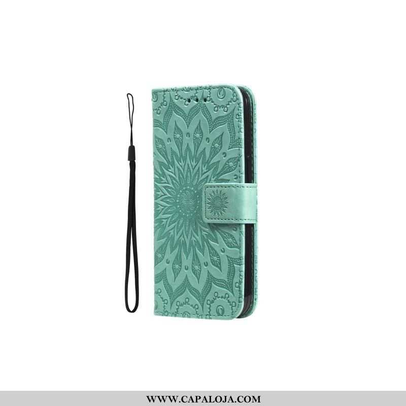 Capa Flip Para iPhone 15 Plus Mandala Sol