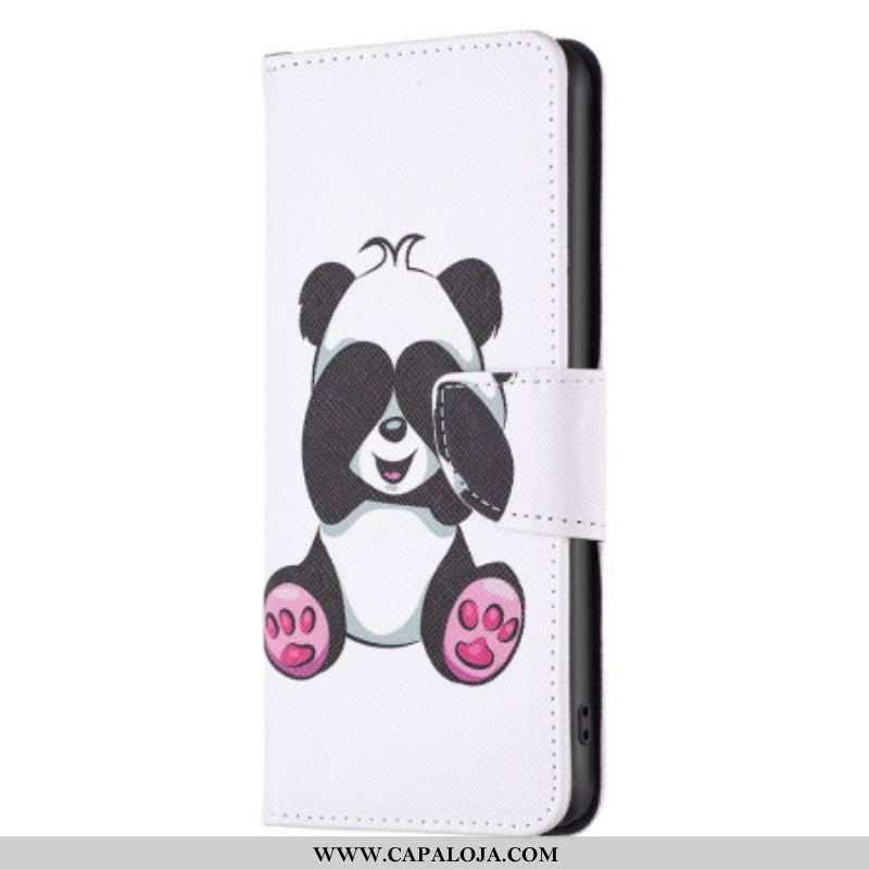 Capa Flip Para iPhone 15 Plus Panda