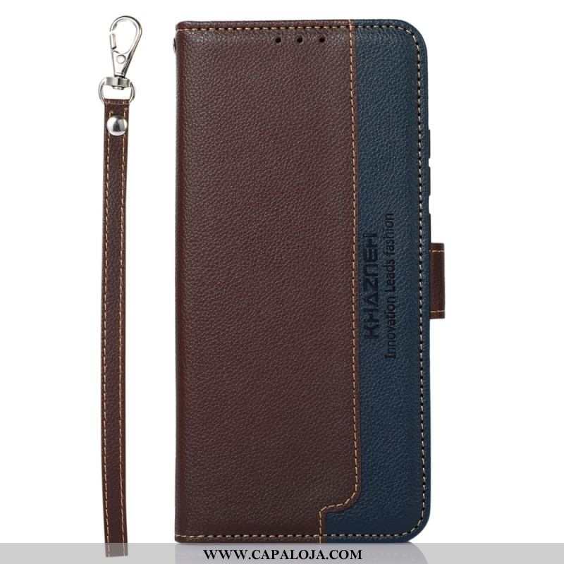 Capa Flip Para iPhone 15 Rfid Khazneh