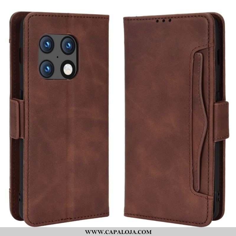 Capa Folio Para OnePlus 10 Pro 5G Multi-card Premier Class