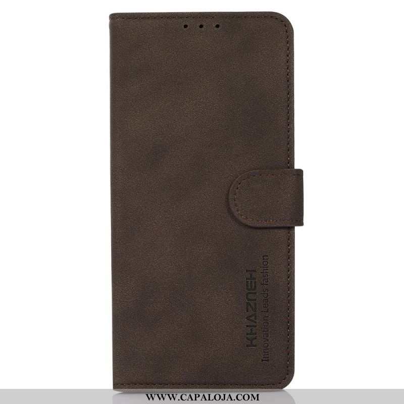 Capa Folio Para OnePlus Nord CE 2 5G Couro Sintético Texturizado Kazneh