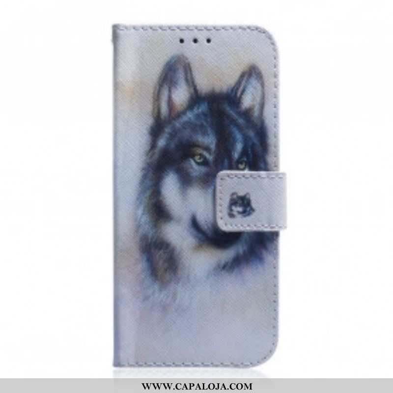 Capa Folio Para OnePlus Nord CE 5G Olhar Canino